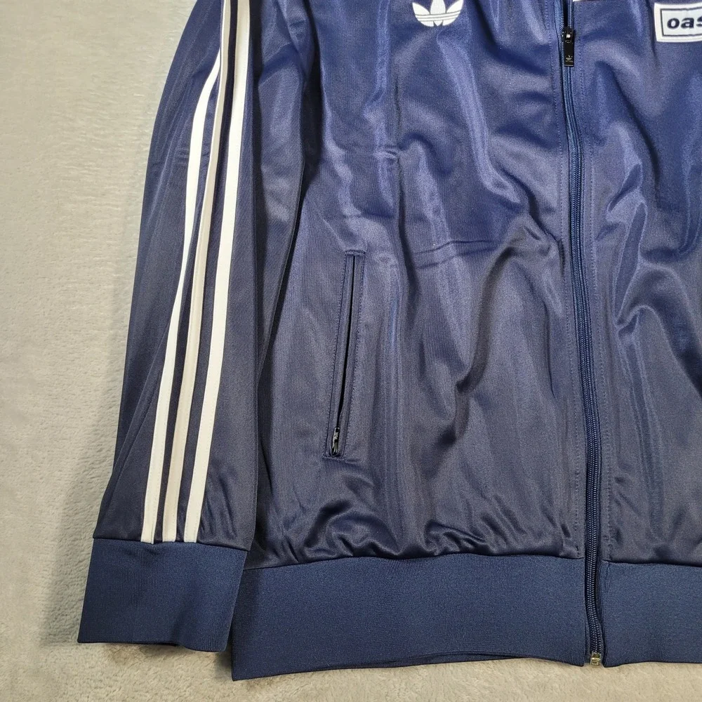 Adidas Oasis Firebird Track Jacket Mens XL Navy Blue Live 25 Reunion KT3456